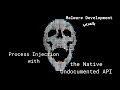 Process Injection with the Native Undocumented API - Malware Development بالعربي