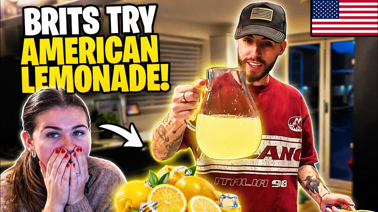 Brit Girl Reacts to Brits First Time Trying American Lemonade! - YouTube