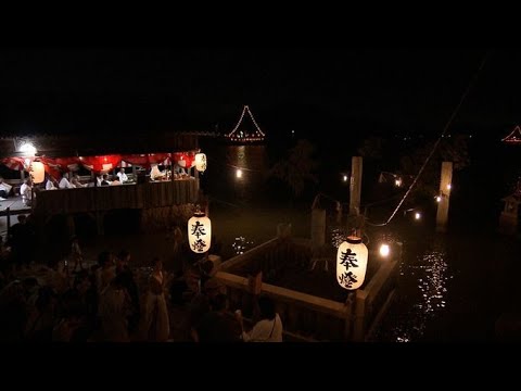 「満月の夜に船でシャギリを演奏」神武天皇を水先案内したとされる亀を祀る亀岩神社「亀岩まつり」4年ぶり復活【岡山】