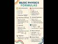 Basic Physics Formulas| Quick Revision| Learn with Nehreez 🧑🏫 #learnwithnehreez #physicsformulas