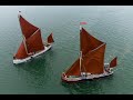 Racing aboard the 1924 Thames sailing barge, Repertor and fitting the curved roof beams. Episode 17