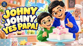 Johny Johny Yes Papa 🍰 | Sing Along with Adam & Harris