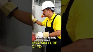 Watch Strawberries Become Delicious Ice Cream #factoryvideo #foodprocessing #farmingtechnology