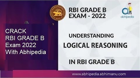 RBI GRADE B PHASE 1 - 2022 | Logical Reasoning | Abhipedia