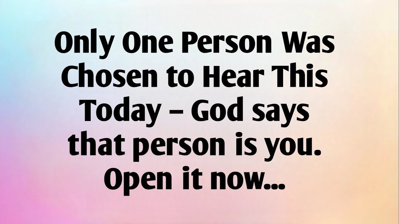 ONLY ONE PERSON WAS...