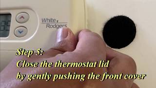 How to Change the batteries for Roger white Thermostat