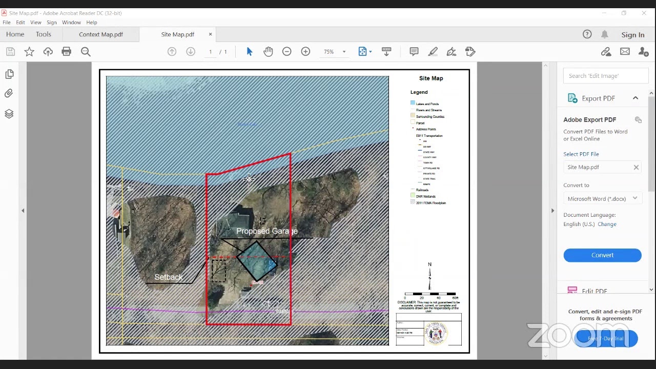 Public Hearing - Variance Request for a Garage - 06/21/2021
