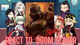 Hashiras React To Doom Slayer Demon Slayer Gacha Life 2 Reaction Hashira