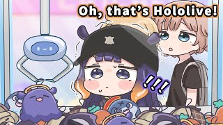 Ina almost got found out by a random foreigner at arcade center[Animated Hololive/Eng sub]