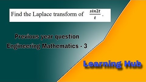 Laplace transform pyq Engineering mathematics - 3 (Dbatu)