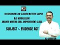 Writing skill improvement class on evidence act by kd charan sir