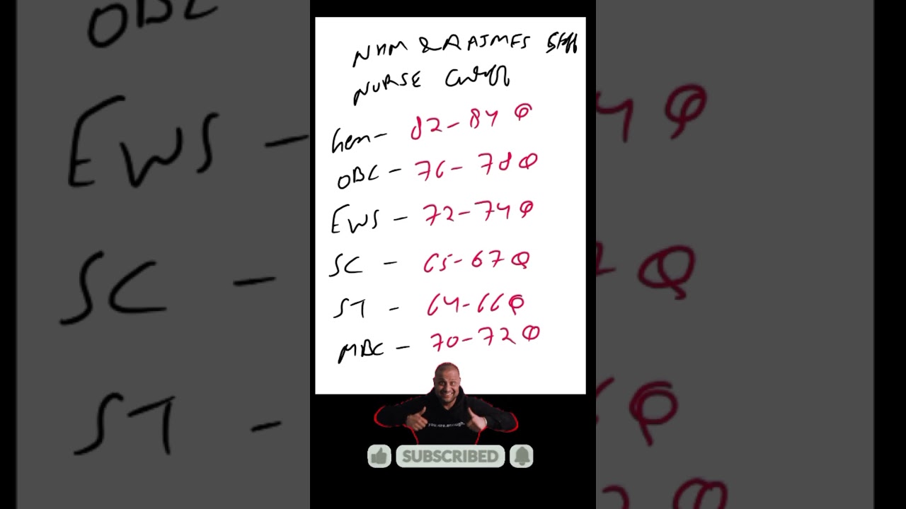 NHM STAFF NURSE 2025 cutoff 