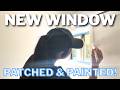 Patched &amp; painted around new kitchen window!