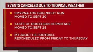 Events canceled as Hurricane Francine expected to near Middle TN