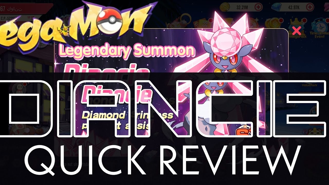 MEGAMON | DIANCIE QUICK REVIEW | LEGENDARY DRAW - YouTube