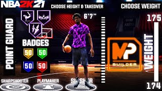 NBA 2K21 THE BEST DEFENDING PLAYMAKING SHOT CREATOR DEMIGOD THIS BUILD DOES IT ALL + BEST BADGES