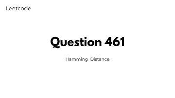 Leetcode 461 | Hamming Distance | O(1)