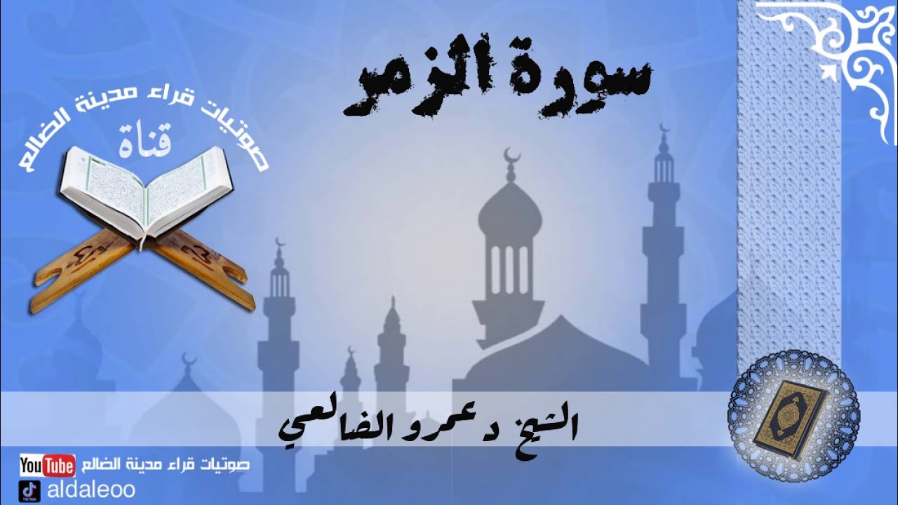 تلاوه خاشعه ومبكيه لسورة الزمر لفضيلة الشيخ الدكتور عمرو الضالعي حفظه الله من صلاة القيام ليلة 28