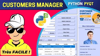Gestionnaire Des Clients En Python PyQt5 __Part2__ :Interface Graphique