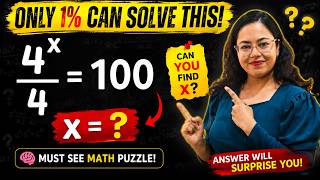 How to Solve 4^{x-1} = 100 Step-by-Step | Exponential Equation & Logarithms