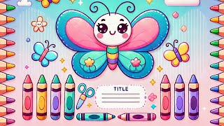 Colour butterfly with me | Colouring game for kids | Wholly Kidz World. screenshot 5