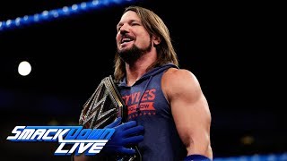 AJ Styles reacts to the WWE Title Handicap Match at Royal Rumble: SmackDown LIVE, Jan. 9, 2018