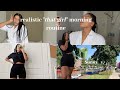 my "that girl" morning routine: realistic & doable  "that girl" morning routine for black girls