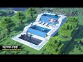 ⛏️ 마인크래프트 쉬운 건축 강좌 :: 🌊 3단 야외 수영장 만들기 ⛱️ [Minecraft Terraced Swimming Pool Build Tutorial]