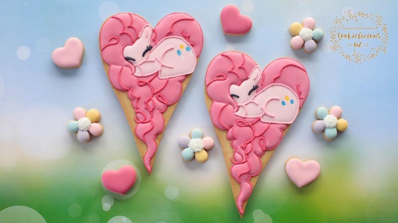 MY LITTLE PONY COOKIES, PINKIE PIE HEART PONY - (How to) by Cookielicious NZ