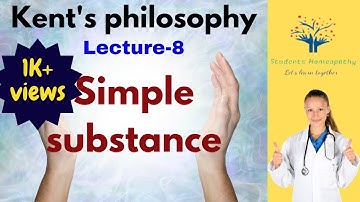 On Simple Substance | Kent