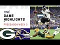 Packers vs. Ravens Preseason Week 2 Highlights | NFL 2019