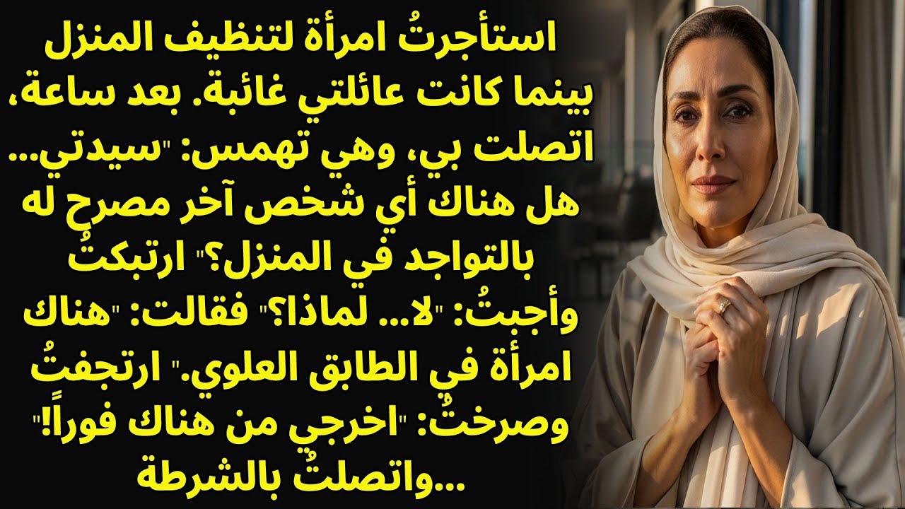 لقد استأجرت عاملة نظافة عندما لم يكن أحد في المنزل. اتصلت بي قائلة هناك شخص ما في منزلك...