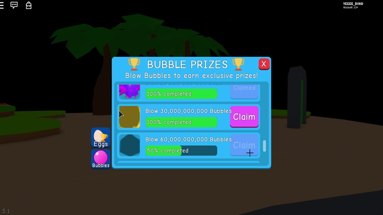 Claiming The 30 Billion Bubbles Prize Bubble Gum - phmittens roblox bubble gum simulator how to get free