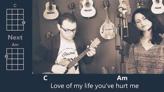 Video thumbnail of "Love of my life (ukulele cover)"