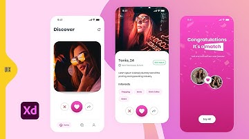 Mobile App Design in Adobe XD | Dating App UI/UX Design Tutorial