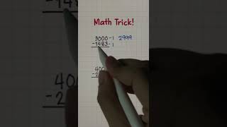 Fast Subtraction - Easy Math Trick You Should Know #mathtricks #subtraction #trending