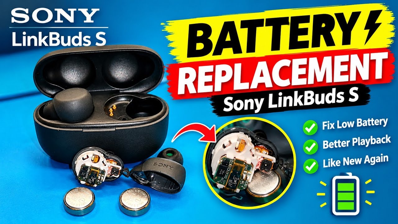 Sony LinkBuds S (WF- LS900N) Battery Replacement | Complete DIY