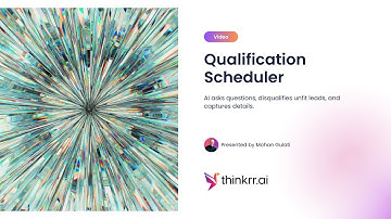 Scenario: Qualification Scheduler