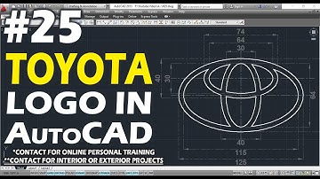 #25 || TOYOTA LOGO IN AUTOCAD || AUTOCAD MECHANICAL PRACTICE DRAWING ||
