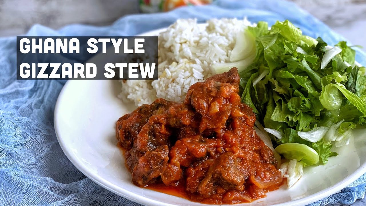 Ghana style Gizzard Stew recipe simple and quick YouTube