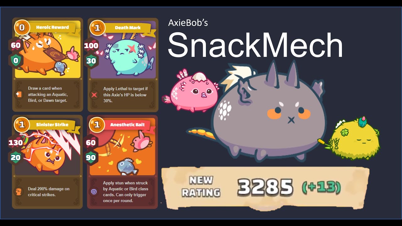 AxieBob SnackMech  |  3300 MMR Mech for Bird + Mech + Plant team comps