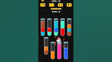 Color water sort 3D level 36 #gameshorts #game #gameplay #gamergirl #colorwatersort3d #gaming