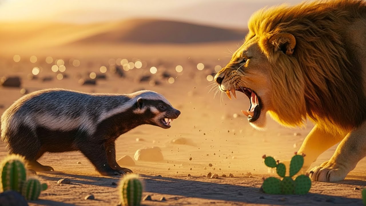 Honey Badger vs Lion — The Fearless Beast That Refused to Run - YouTube