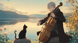 A New Morning by the Lake 🌅🎻🐈‍⬛Hopeful Cello Reflections with Gauche & Noir
