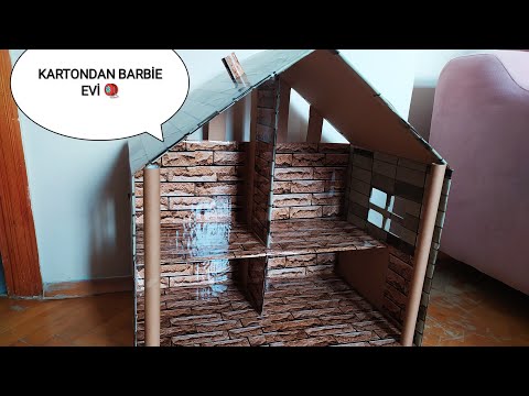 Kartondan Barbie Ev Yapımı | Kendin Yap | Cardboard house