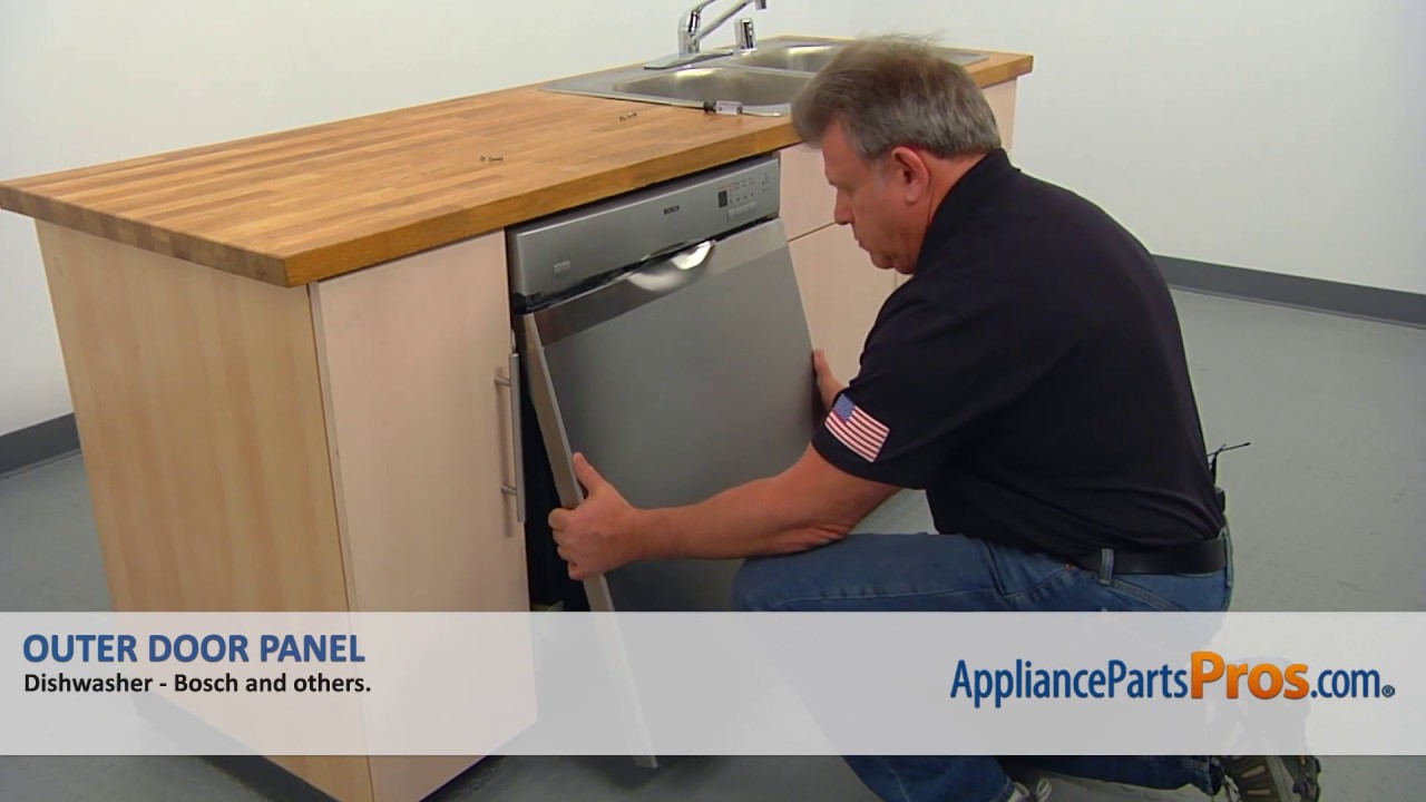 bosch dishwasher front panel installation