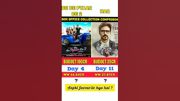 Haq Vs De De Pyaar de2 🔥🤯 Box Office Collection Comparison💥😱 #viral #shorts #ytshorts #movie #haq