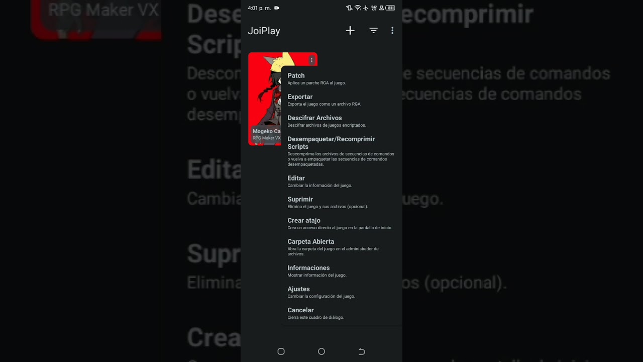 como ""solucionar el error"" de Sprite_timer line 55 en joiplay
