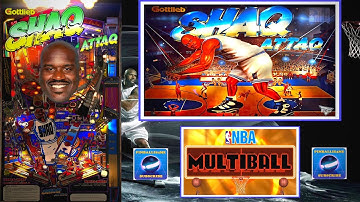 4K Shaq Attaq (Gottlieb 1995) Vpx Visual Pinball Gameplay (3 Screen Setup)