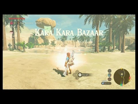 Video: Zelda: Dech Divočiny - Město Gerudo, Zakázaný Vstup Do Města Návštěvou Kara Kara Bazaar A Získání Tepelné Odolnosti Pro Poušť Gerudo